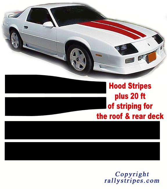 ABSOLUTELY BEAUTIFUL 1991 1992 CAMARO SOLID STRIPE KIT AVAILABLE IN BLACK 