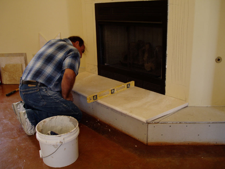 travertine marble fireplace hearth