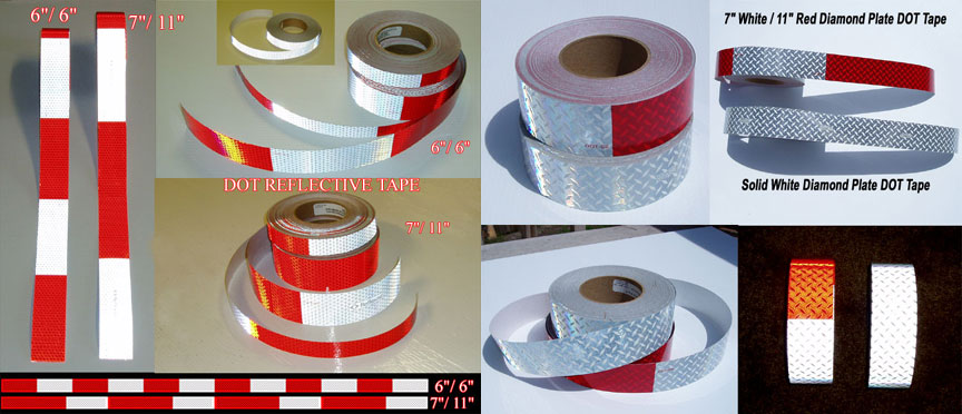 diamond tread plate dot reflective truck tape