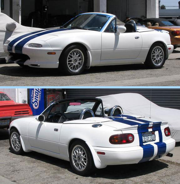 miata racing stripes blue