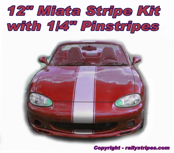 12" miata racing stripes